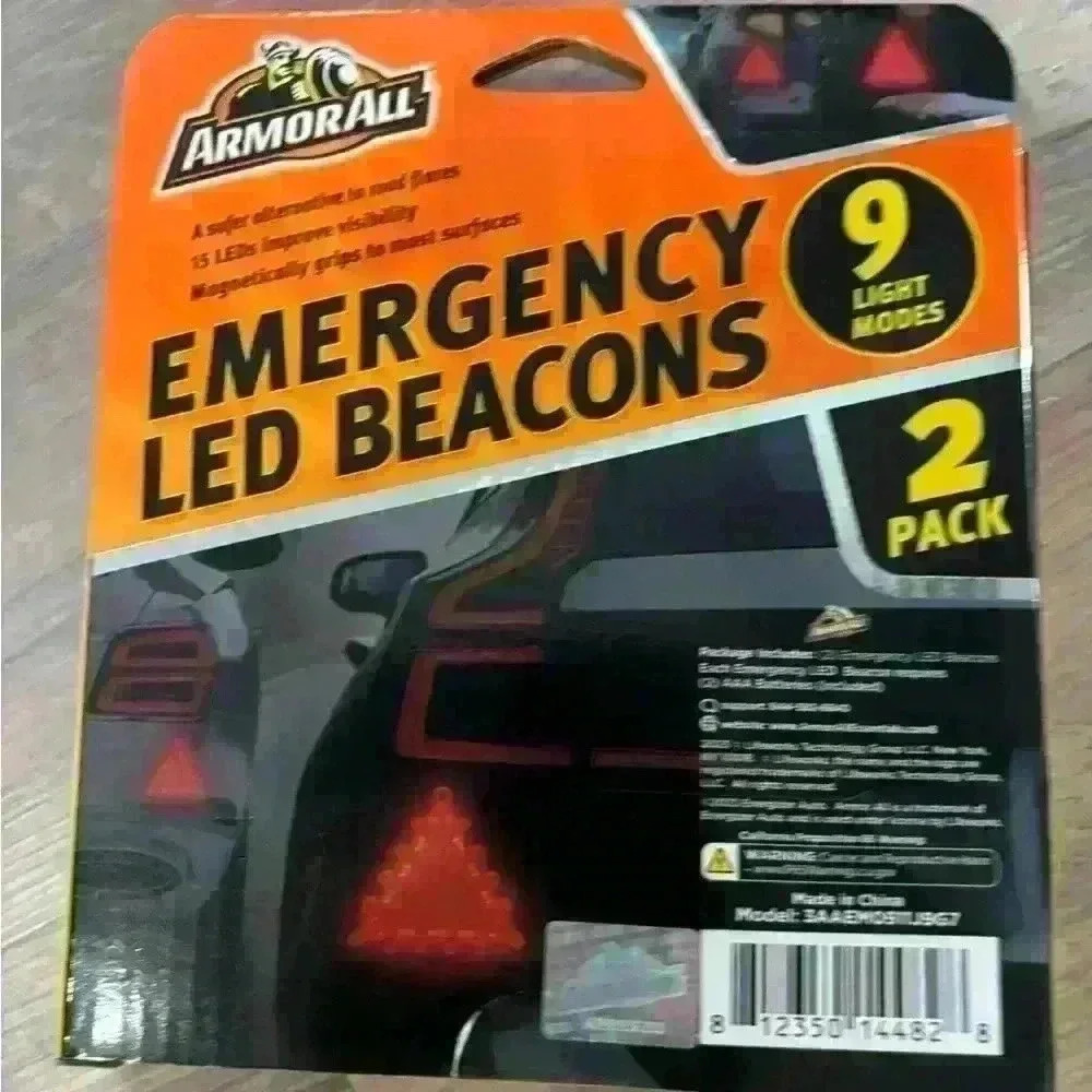 Armor-all emergency LED Beacons. NIB – magnetic, safer alternative to flares.